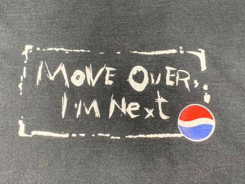 Vintage Pepsi Promo Shirt Mens XL Black Move Over... I'm Next 11425 - Picture 3 of 9