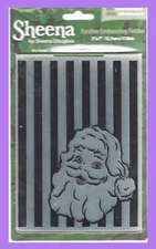 SHEENA DOUGLASS 5 X 7 FESTIVE EMBOSSING FOLDER HEY SANTA!