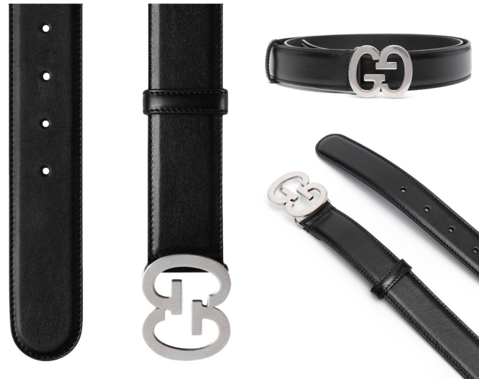 GUCCI GG Belt Supreme Monogram Antiqued GG Buckle With Dust Bag Unisex 75