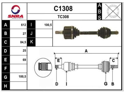 Antriebswelle CITROEN CX II 25 TRi vorne links Automatik