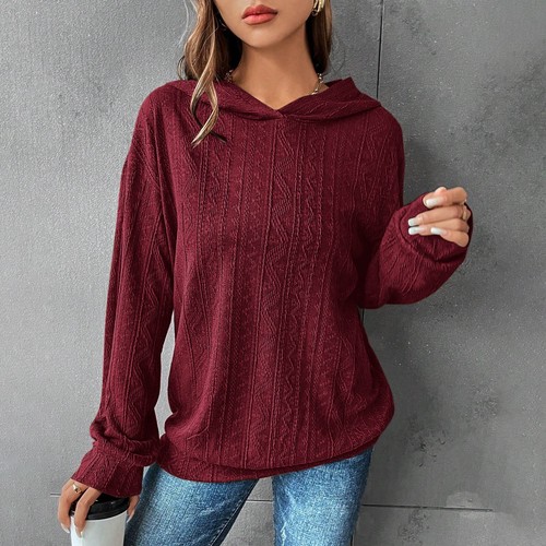 Women Long Sleeve Hoodie Sweatshirt Jumper Hooded Pullover Shirt Top Coat Blouse - Picture 22 of 36
