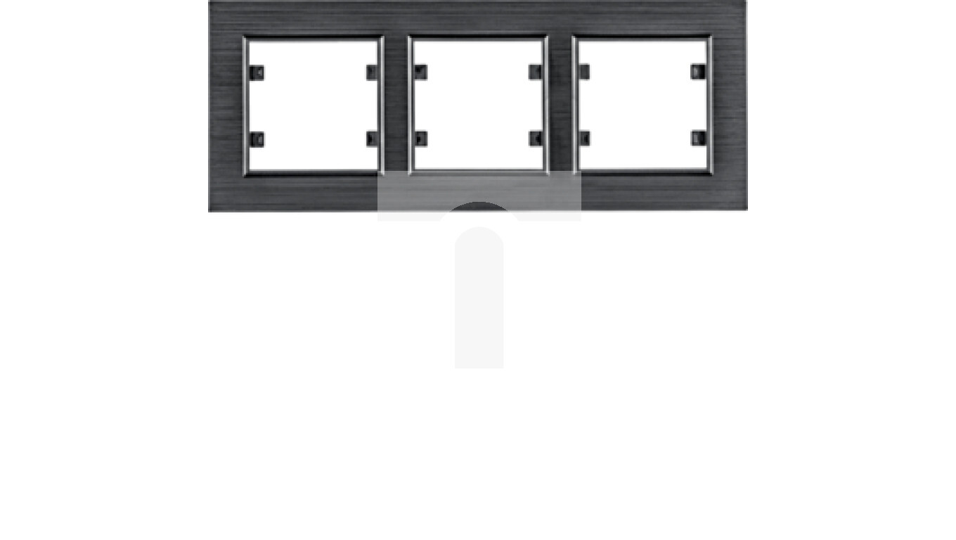 Lumina passion 3-fold horizontal frame, black aluminum WL9233 /T2UK