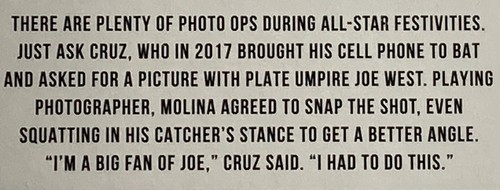 PSA 10 Pop 1 2018 Yadier Molina Nelson Cruz Donruss Picture Perfect Joe West ASG - Picture 4 of 4
