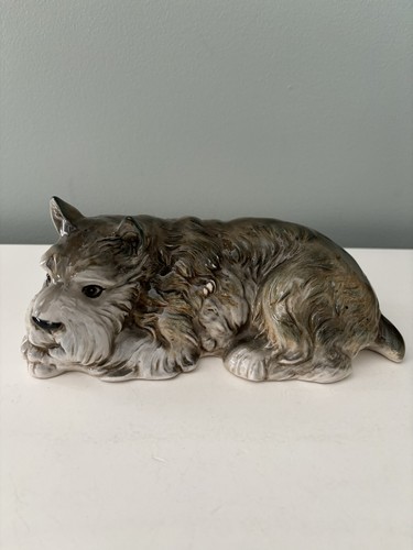 Vintage Shafford Co. Porcelain Schnauzer Dog Figurine