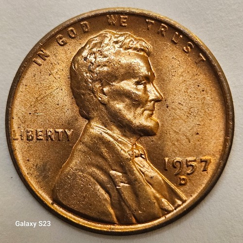 BU 1957 D LINCOLN WHEAT CENT RPM ERROR D/D ROTATED CCW *** FREE SHIPPING *** - Picture 5 of 11