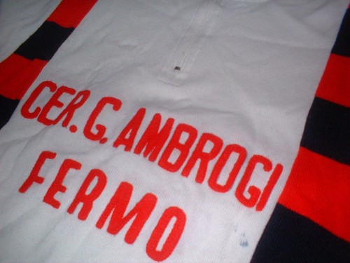 CER.G. vintage Camisa Ambrogi Lana Camiseta Top Adulto Pequeña 32" Ciclismo Bicicleta - Imagen 4 de 4