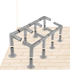 Slant Roof Canopy Kit for Lean-to / Slant-top Shelter Shade frames Less Poles