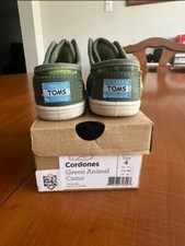 Toms Toddler Size 4 Green Animal
