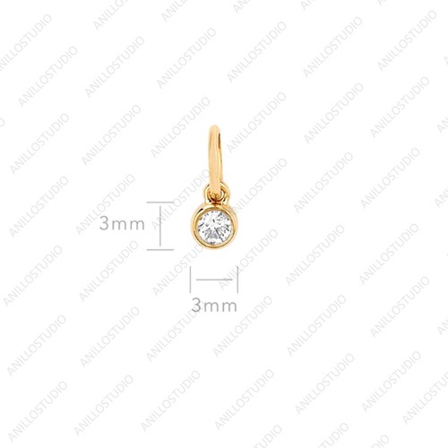 Dijes dijes dijes dijes de diamante natural para collar, colgante, pulsera, tobillera en oro 14k - Imagen 13 de 18