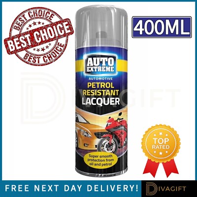 KLAR BENZINBESTÄNDIG LACK SPRAY HOCHGLANZ AEROSOL AUTO EXTREME NEU 400ML 