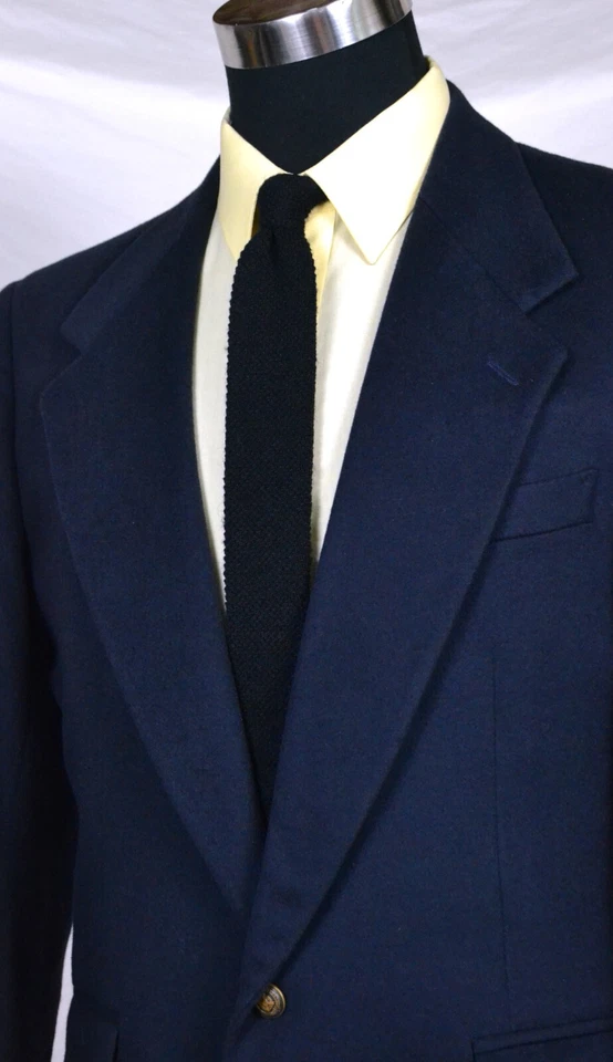 Vintage (Cashmere) Black Blazer with Brass Buttons (Size40R) By: Adolfo Couture - Image 3 of 4