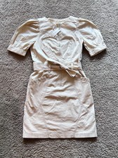 Anthropologie Dress with removable ties Neutral size US 2 NWT