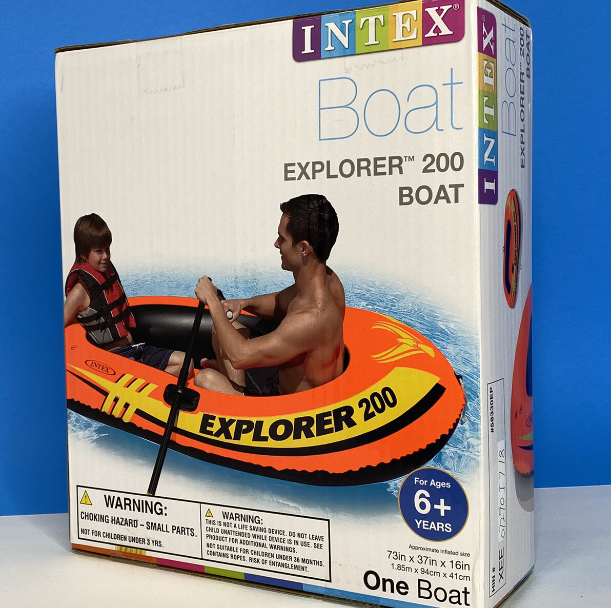 Brand New “Intex Inflatable Boat Explorer 200” Size 73in X 37in X 16in
