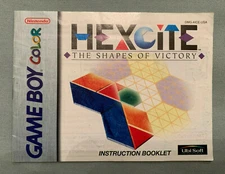 HEXCITE: THE SHAPES OF VISTORY - Nintendo Game Boy Color Manual ONLY - RARE!