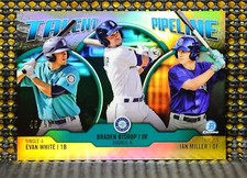 MILLER/ WHITE/BISHOP - 2019 BOWMAN CHROME TALENT PIPELINE GOLD REFRACTOR #ED/50 