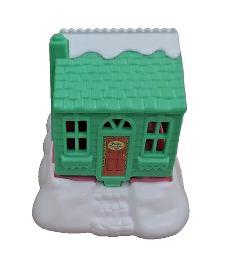 Polly Pocket Winter Ski Chalet Compact McDonald's Playset Christmas House 1990's