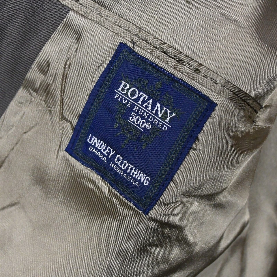 Chaqueta Blazer Abrigo Deportivo De Colección Botánica 500 42R Verde Oliva EE. UU. Lana Doble Pecho Foto 4 de 4