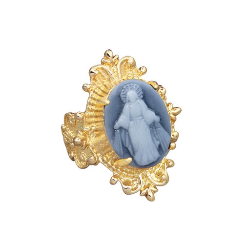 Wholesale Lot 10pcs Crow Cat Flower Cameo Ring Gold Color Mixed Flower Jewelry - Picture 3 of 14