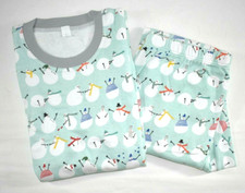 Pottery Barn Kids Snowman Child Size 10 Tight Fit Cotton Pajama Winter Christmas