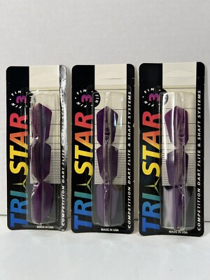 9 X DYNASTAR PEAR DART FLIGHTS PURPLE W/ FREE SHIPPING (3 PACKS)