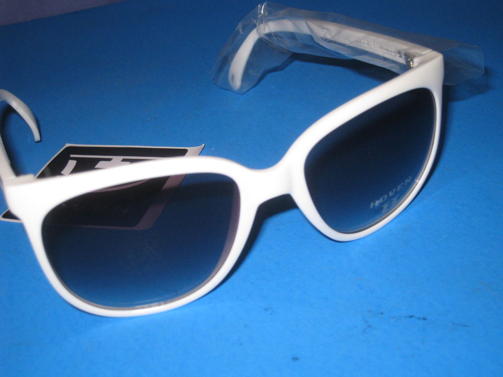 HOVEN SUNGLASSES SKINNY LEGS 47-0407 BOX BAG STICKER White/Grey Fade ...