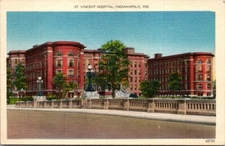 Postcard St Vincent Hospital Indianapolis Ind 1946