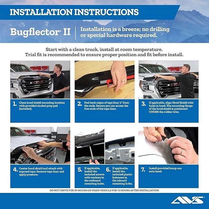 Bugflector II / Hood Shield 适用于 2004 - 2012 年福特 Ranger - 高调 - 烟雾 — 第 3/4 张图片