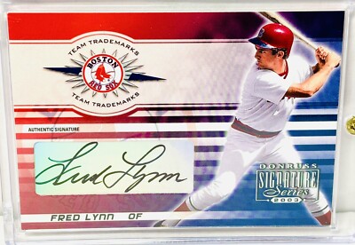 2003 DONRUSS SIGNATURE TEAM TRADEMARKS FRED LYNN AUTO 97/250 TT-10