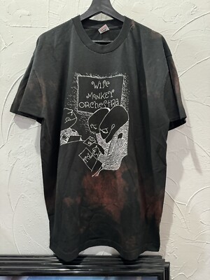 Vintage 90s Wise Monkey Orchestra Band TShirt RARE XLarge 24/29in