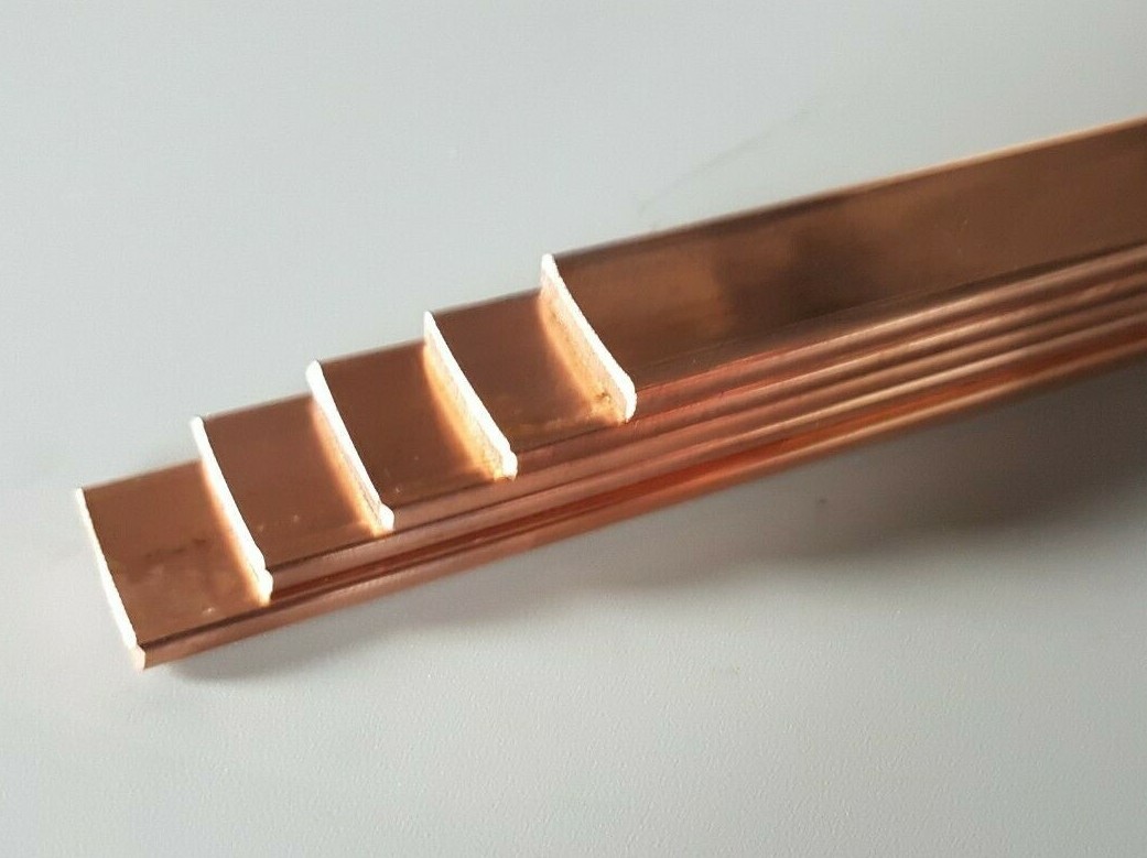 Copper Flat Bar Stock Metal C101 5/8" x 1/8" (15.8mm x 3.2mm) Various