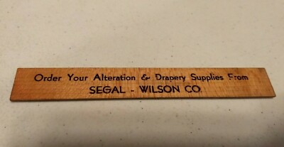 Vintage Segal Wilson Co Cincinnati Ohio Advertising Wood Ruler | eBay