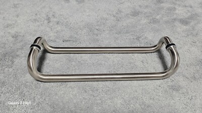 CRL Brushed Stainless 18'' Glass Mounted Offset Pull Handle
