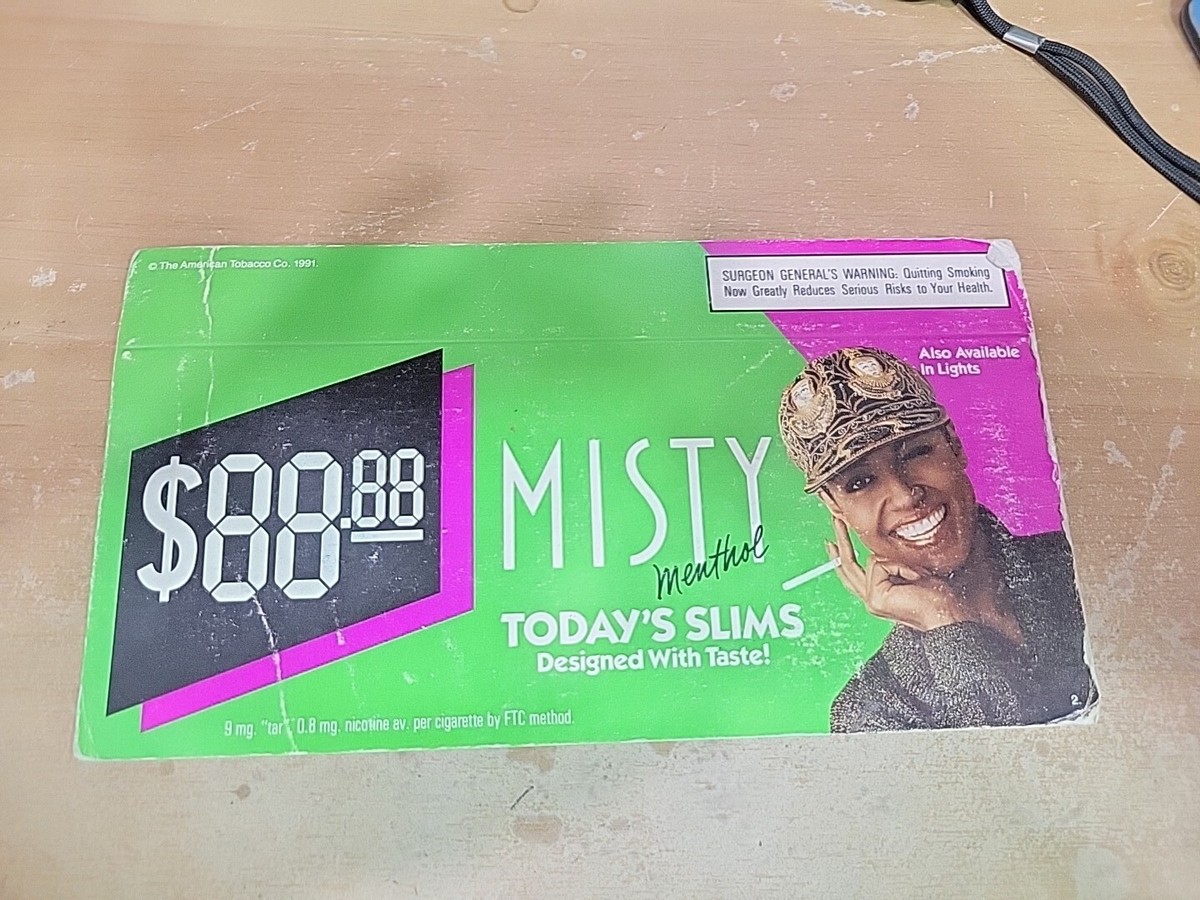 misty menthol cigarettes Misty Menthol Cigarettes Store Advertising Shelf Hanger