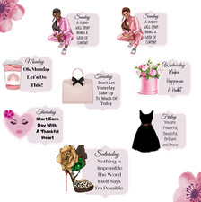 Motivational Weekday Planner Stickers Planner Journal Scrapbook Stickers