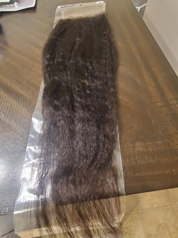 Fecho 5x5 cabelo humano virgem reto perverso 18 pol  - Imagem 2 de 4