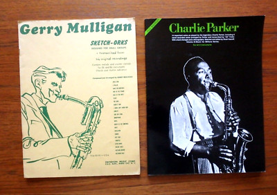 Gerry Mulligan, Charlie Parker,  (2) Classic Saxophone  Books,  Nice Originals
