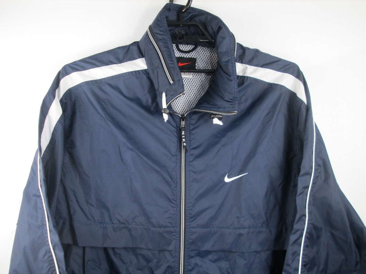 NIKEジァケット Vintage Nike Windbreaker Hooded Jacket Mens Large Gray Full