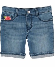 NWT Gymboree Embroidered Floral Bermuda Shorts Denim Size 8-10 Desert Dreams