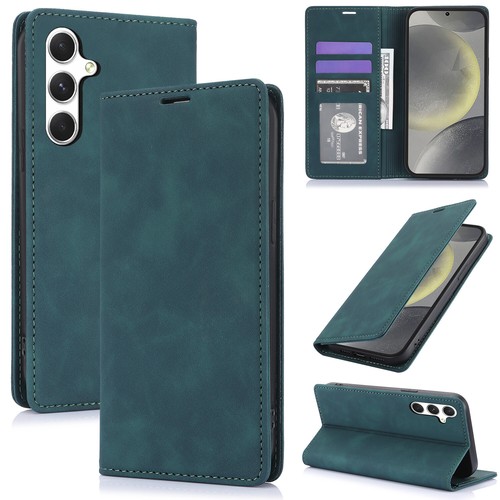 Flip Case For Samsung S25 S24 FE S23 S22 S21 Leather Magnetic Card Wallet Cover - 第 11/14 張圖片