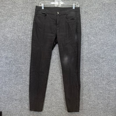 J.Jill Jeans Womens 10 Black Stretch Tencel Lyocell Skinny Pants Denim Stretch