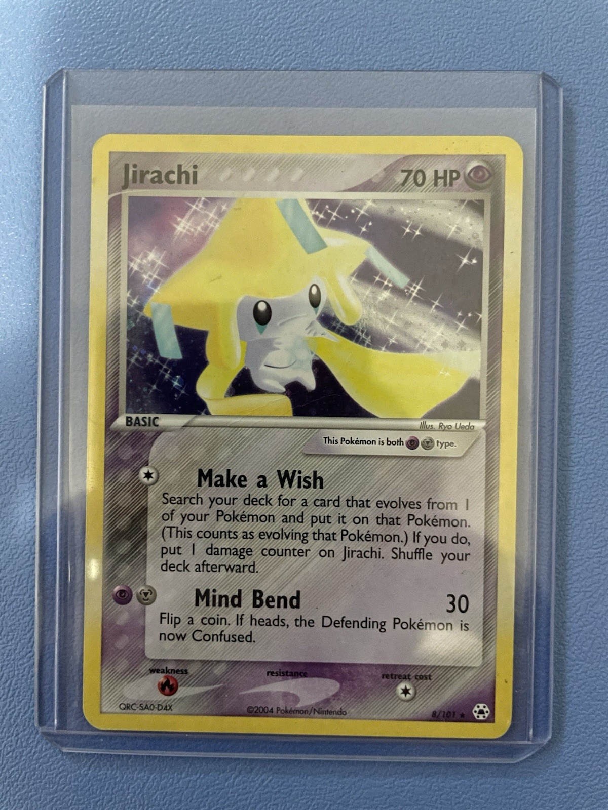 Jirachi 8/101 Holo Rare Hidden Legends Moderately Played Pokemon Card 