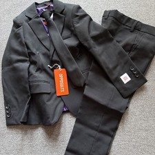 Opposuits Teen Boys 6Y Black Knight Solid Suit set Jacket Pants Slim fit