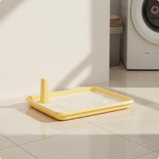 Dog Potty Tray with Raised Wall Hygienic Dog Toilet Tray with Wall for Balconies