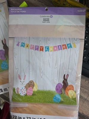 Easter Photo Backdrop Or TableCloth/Backdrop 72'' x 72'' New.   2 Available 