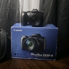 Canon PowerShot SX20 IS 12.1 MP 20x Optical Zoom Digital Camera Box Case Black