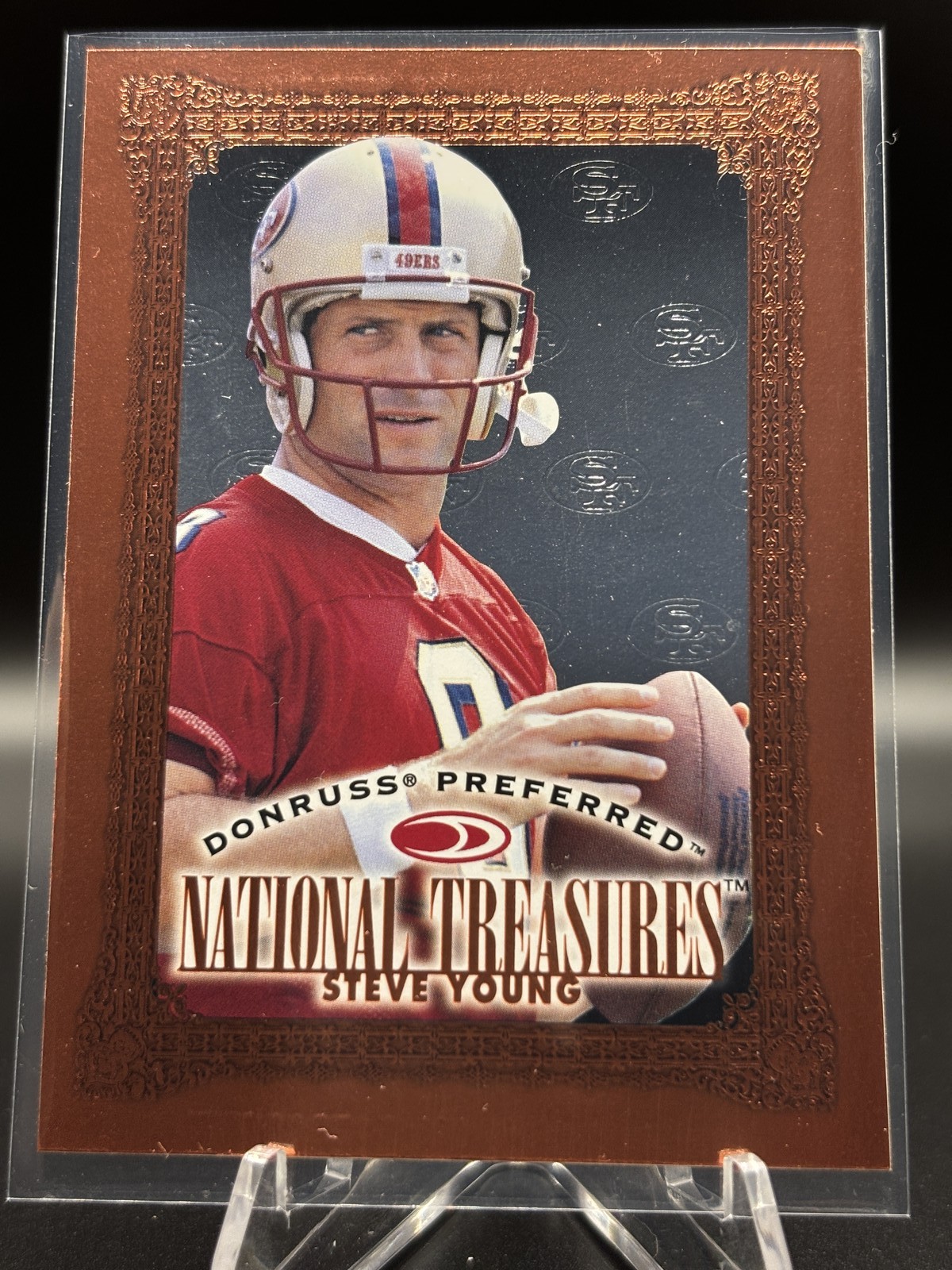 1997 Donruss Preferred National Treasures Steve Young #138 49ers Bronze