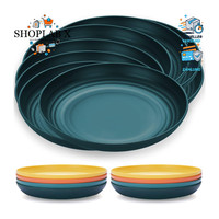 Speiseteller 23Cm 8Er Set Wiederverwendbar Mikrowelle Bpa-Frei GeschirrspüLer