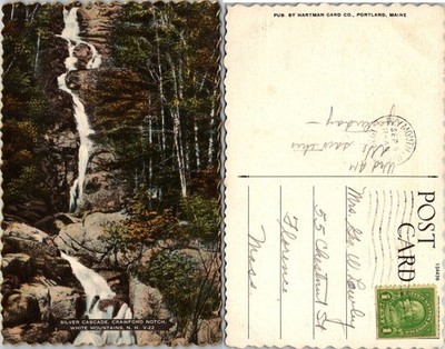 Postcard of Silver Cascade, Crawford Notch, White Mountains, New Hampshire