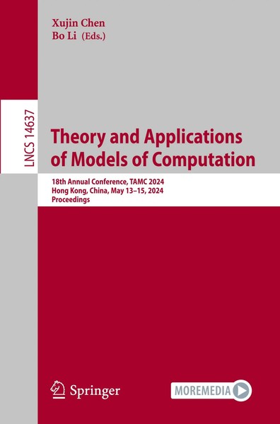 Xujin Chen (U. A.) | Theory And Applications Of Models Of Computation | Buch-image