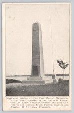 Antigua postal Fort Massac IL Monumento DAR Metropolis H. J. Humma década de 1960